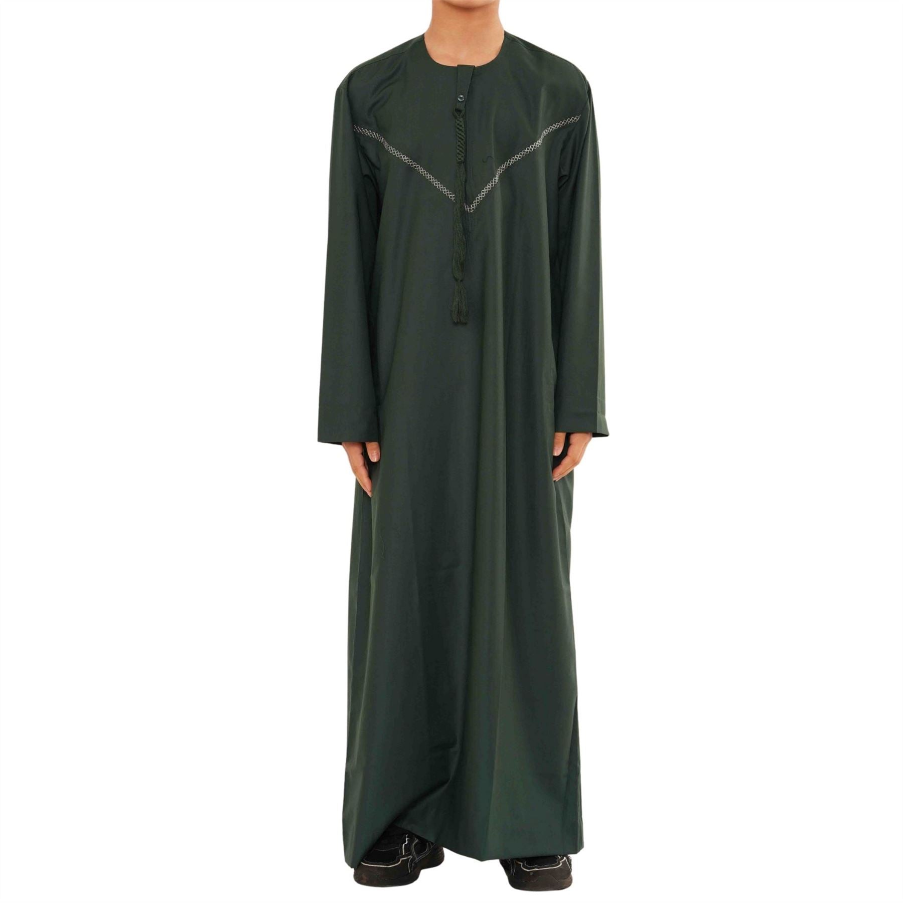HM10 - Boy's Thobe Emirati Omani Zipped Jubba