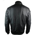 Mens Urban Retro Leather Bomber Jacket High Collar Zipped Pockets Black Vintage - Knighthood Store