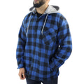 Men's Jumper Thermal Fleece Fur Lined Lumberjack Removable Hooded Buttoned Check Winter Shirt - Knighthood Store