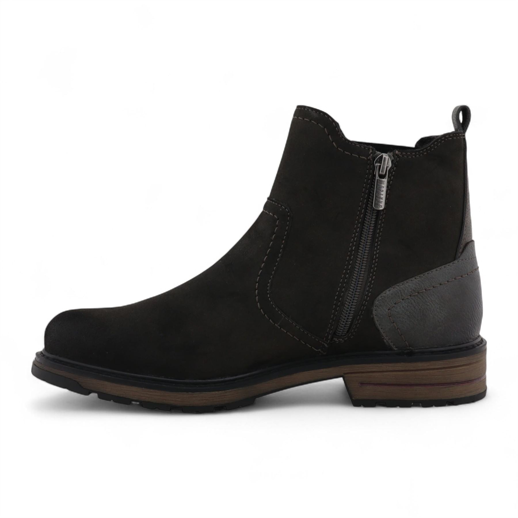 Men's Dark Grey Water-Resistant Chelsea Ankle Boots