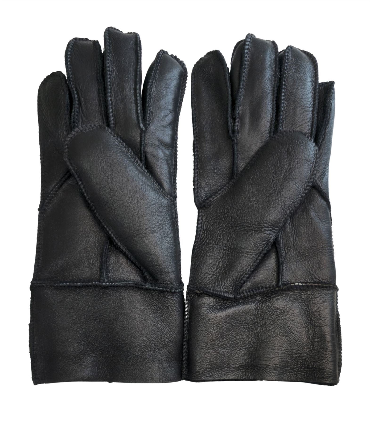 Unisex Napa Leather Wool Shearling Lined Gloves
