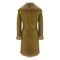 Womens Luxury Toscana 3/4 Coat Real Sheepskin Beaver Shearling Suede Jacket - Knighthood Store