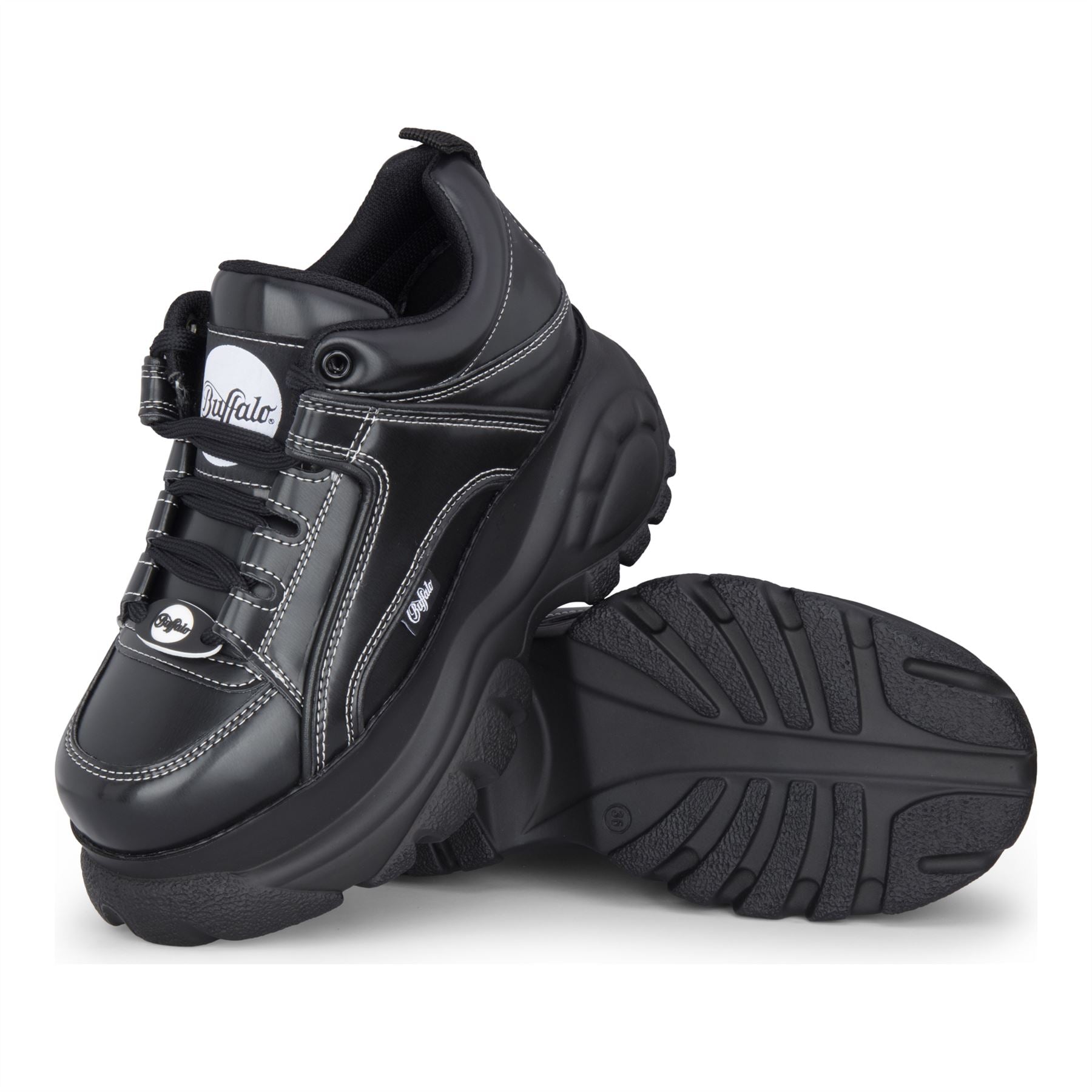 1339-14 - Women’s Black Platform Chunky Fashion Sneakers