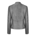 New Ladies Womens Real Leather Slim Fit Soft Zip Biker Style Jacket - Knighthood Store