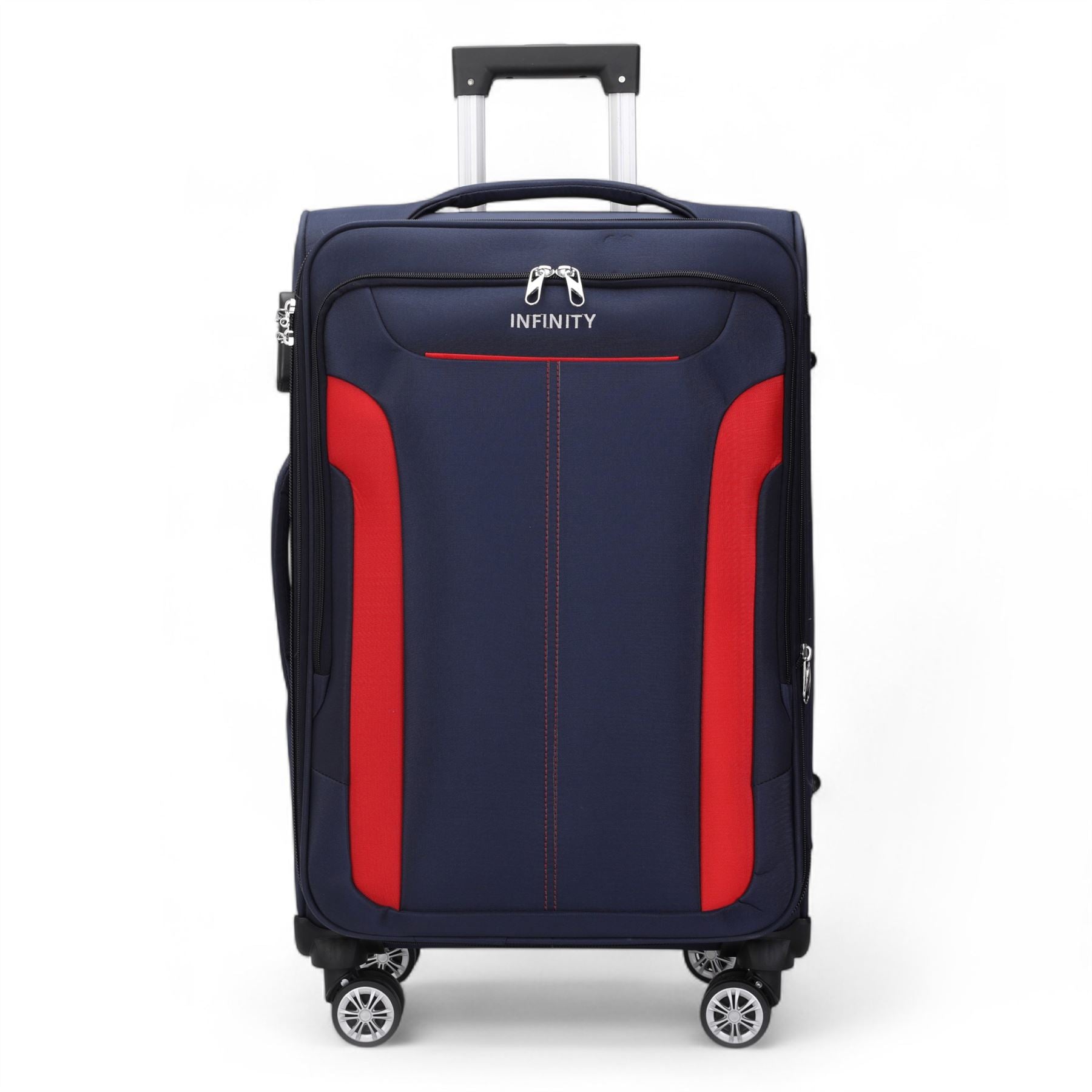 Lightweight Expandable Luggage Softshell 8 Weel Suitcase Set