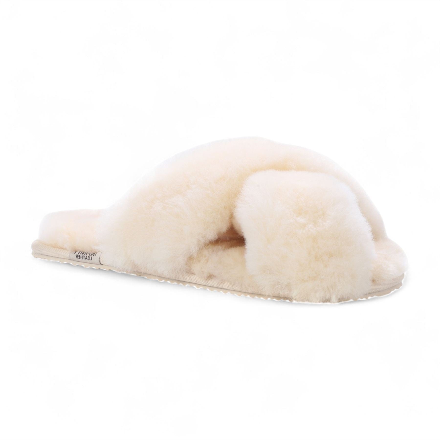 Snowbelle - Women's Genuine Sheepskin Crossover Slippers