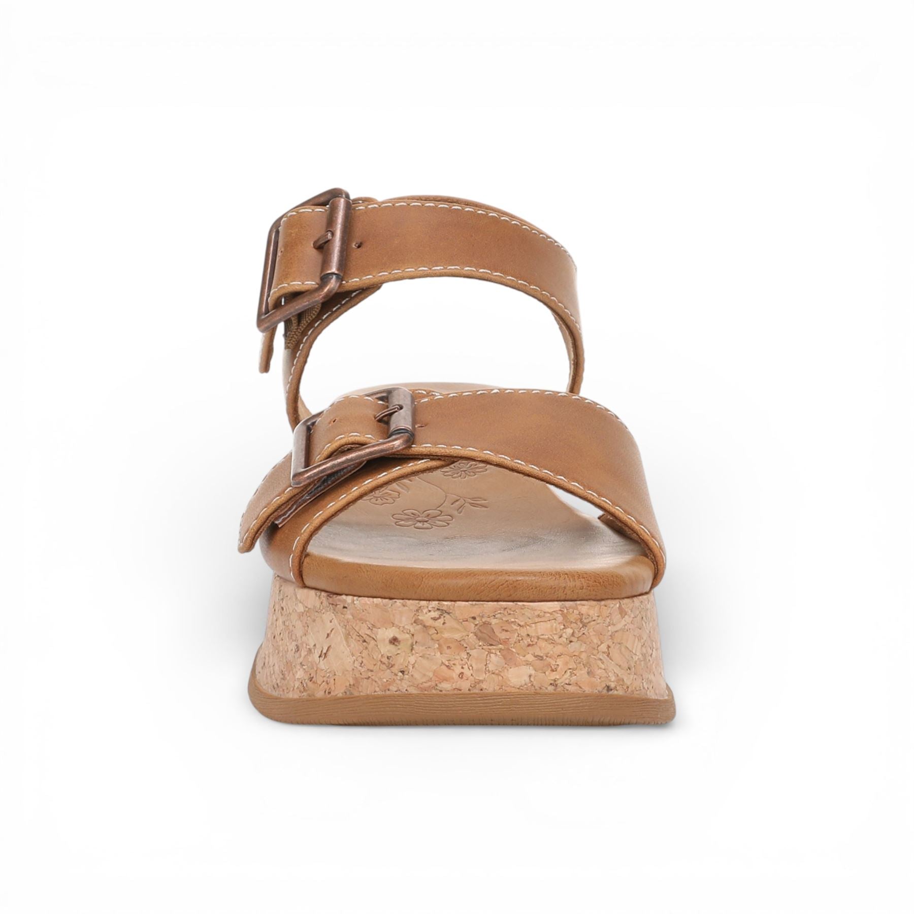 Magical - Women's Tan Faux Leather Platform Sandals