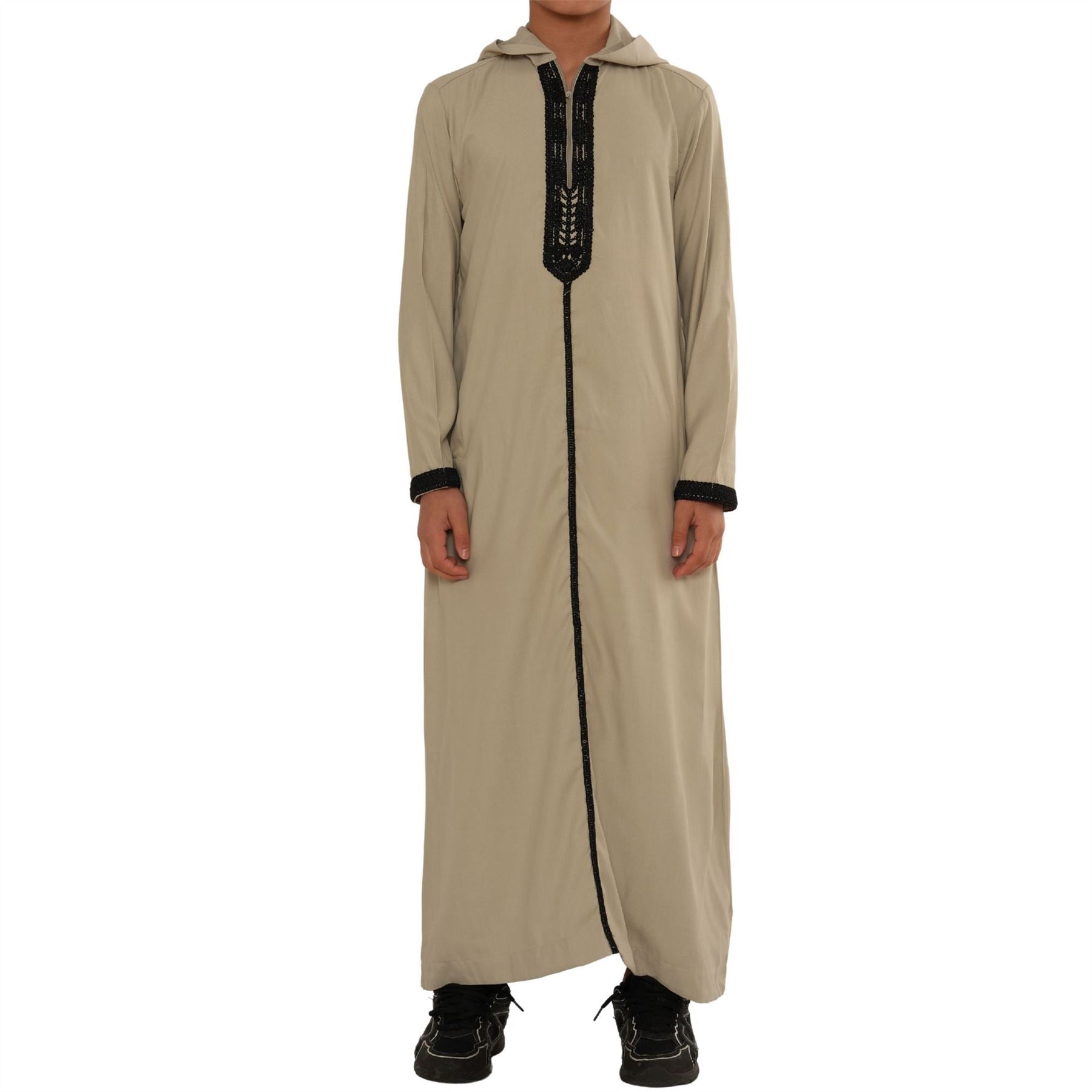 Boy's Moroccan Thobe Hooded Gandoura Embroidery Jubba