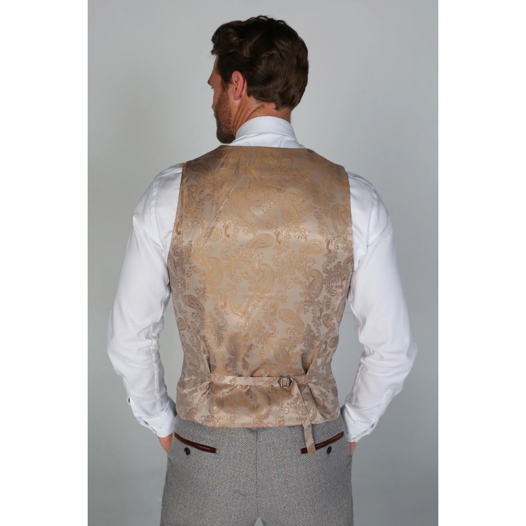 Ralph - Men's Classic Cream Tweed Waistcoat