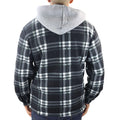 Men's Jumper Thermal Fleece Fur Lined Lumberjack Removable Hooded Buttoned Check Winter Shirt - Knighthood Store