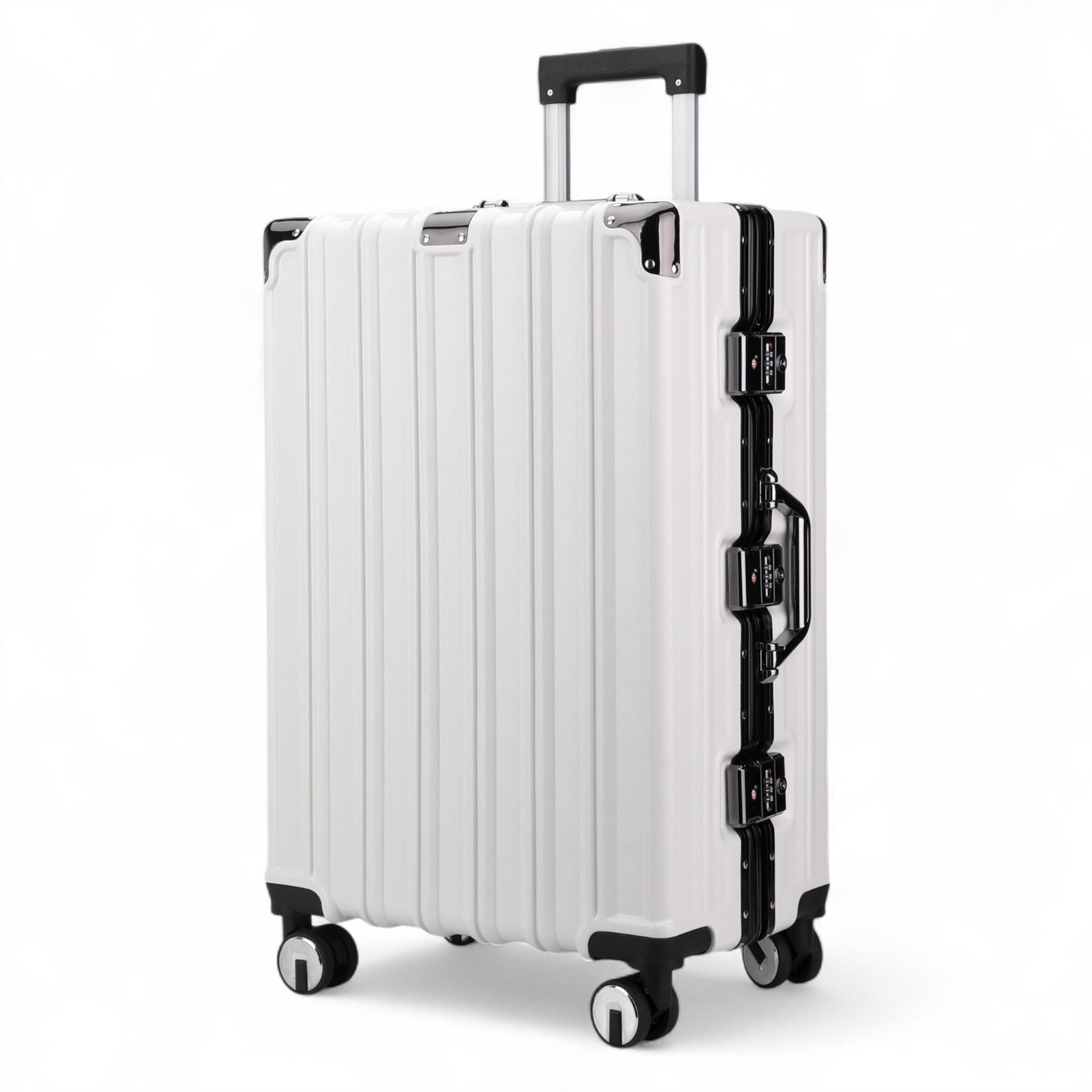 Robust Hard Shell Luggage 8 Wheel Suitcase Set