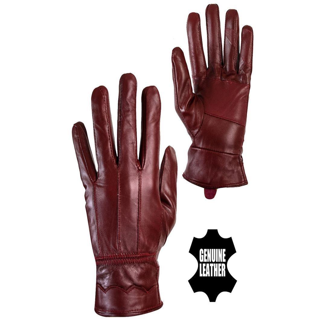 Ladies Womens Winter Quality Genuine Soft Leather Gloves Fur Lined Driving Warm - Knighthood Store