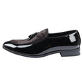 Men's Loafers Slip On Leather Lined Tassel Velvet Detailed Patent Formal Shoe - Knighthood Store