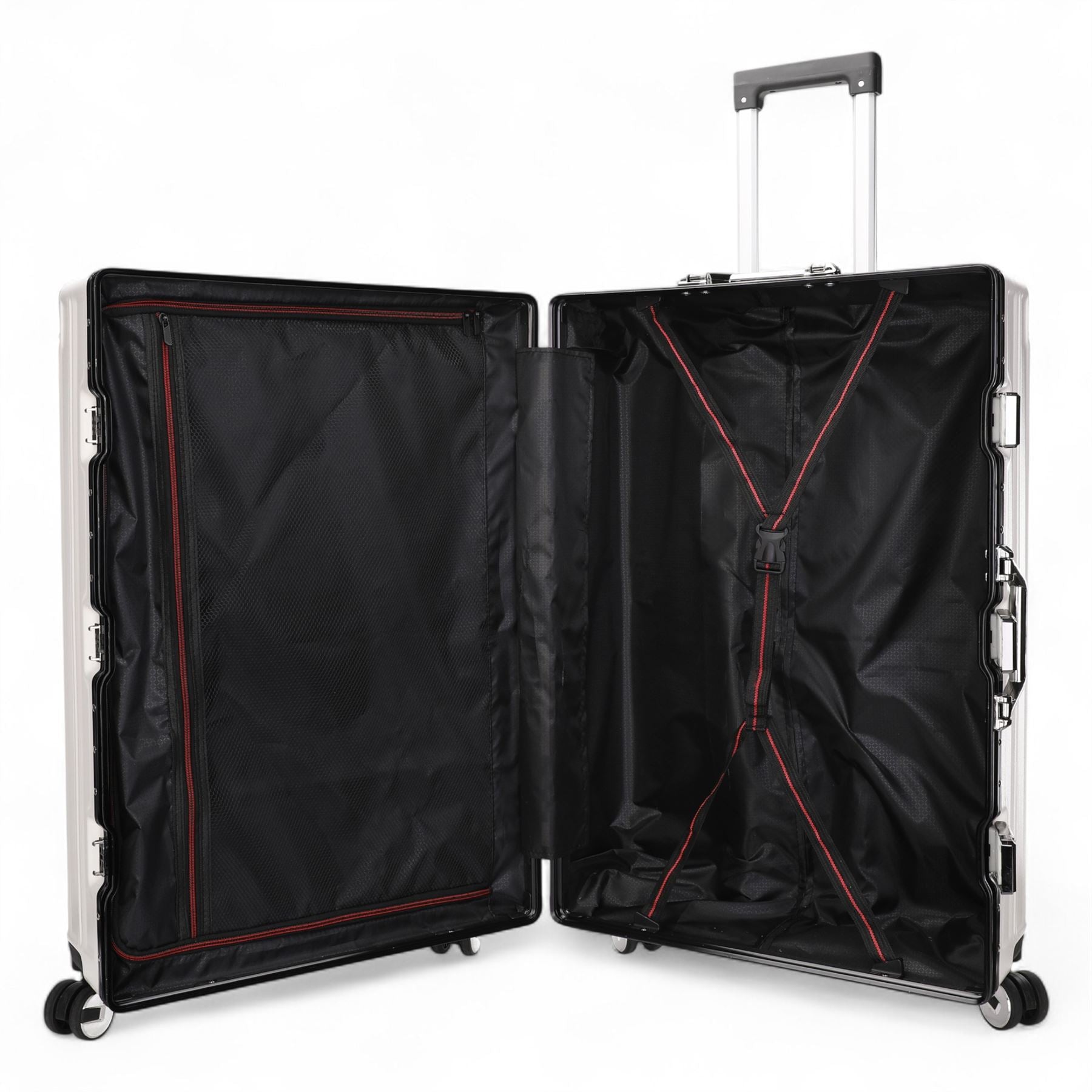 Robust Hard Shell Luggage 8 Wheel Suitcase Set
