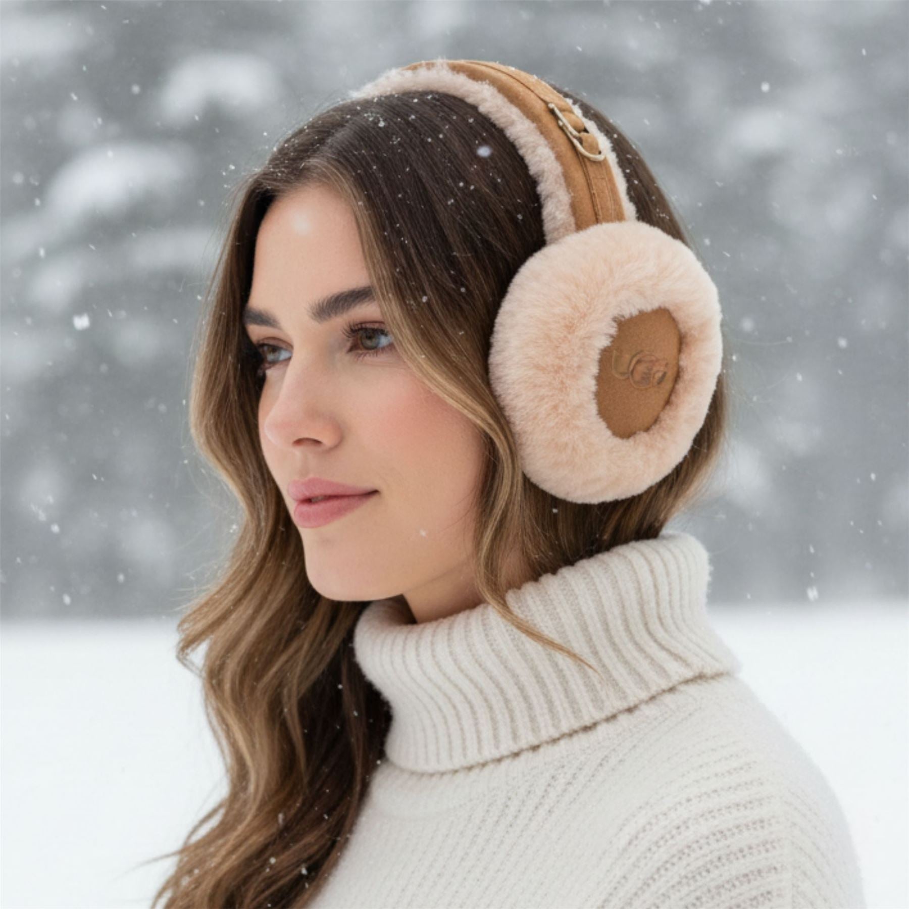 Womens Sheepskin Shearling Winter Ear Muffs