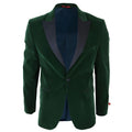 Mens Green Velvet Tuxedo Blazer Satin Peak Lapels Dinner Jacket Wedding Prom Black Tie - Knighthood Store