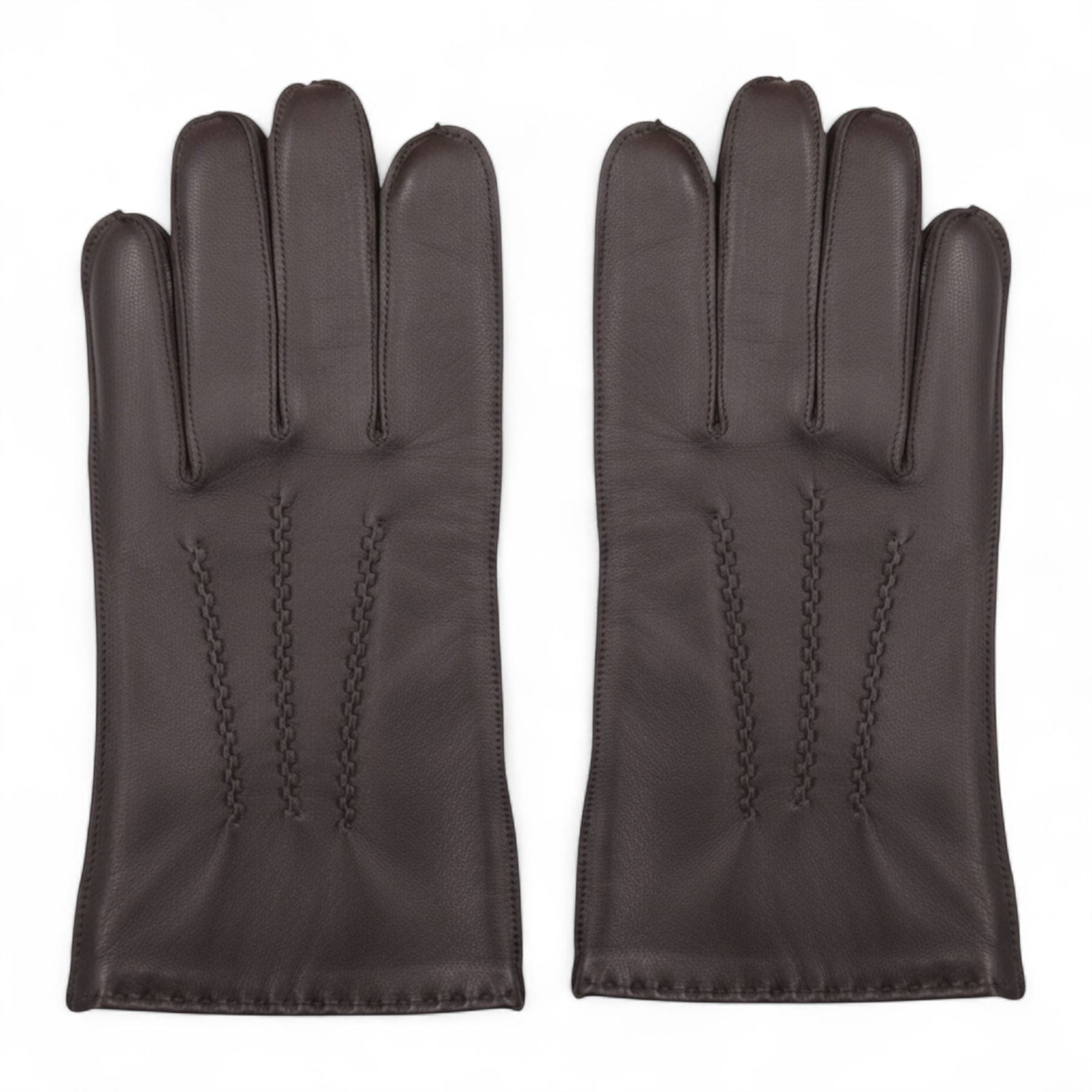 Men's Leather Wool Lined Gloves