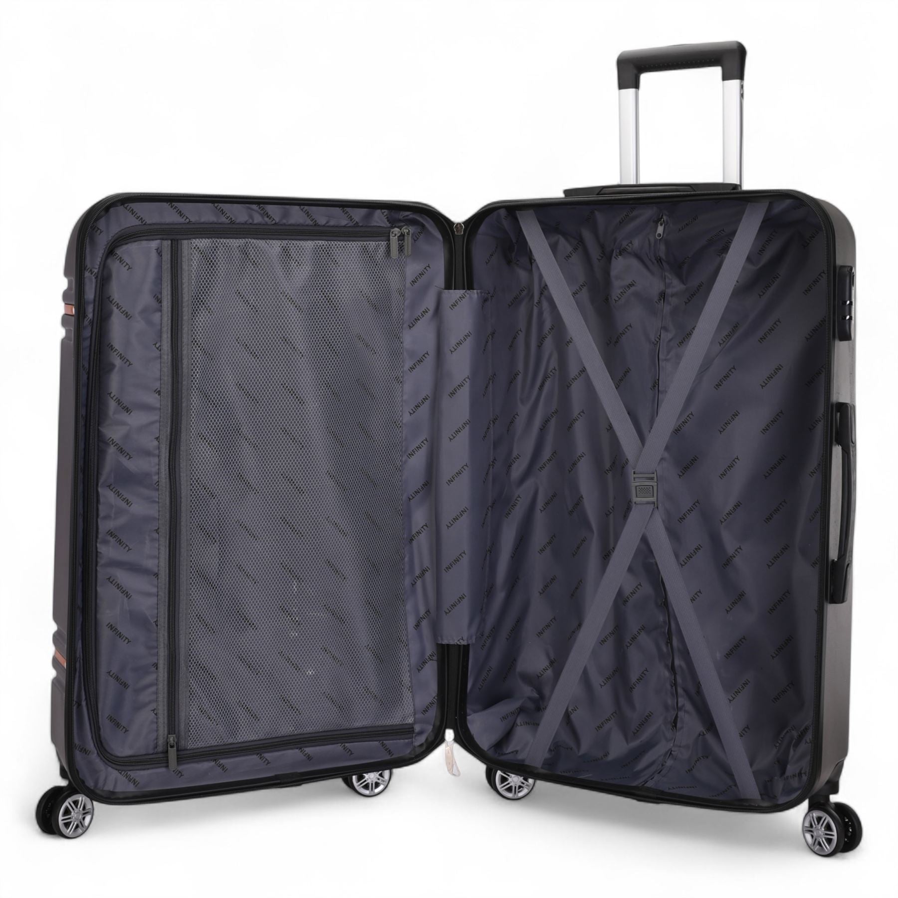 Hard Shell Modern 4-Wheel Luggage Suitcase Set
