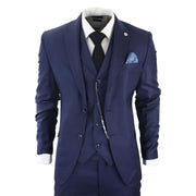 TruClothing James Men 3 Piece Navy Blue Suit