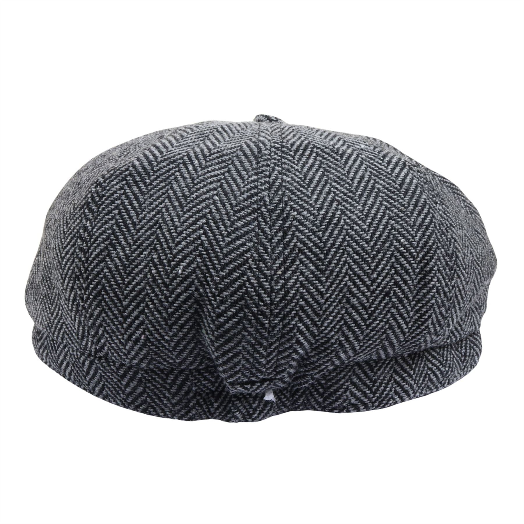 Men's Wool Blend Herringbone Newsboy Flat Cap