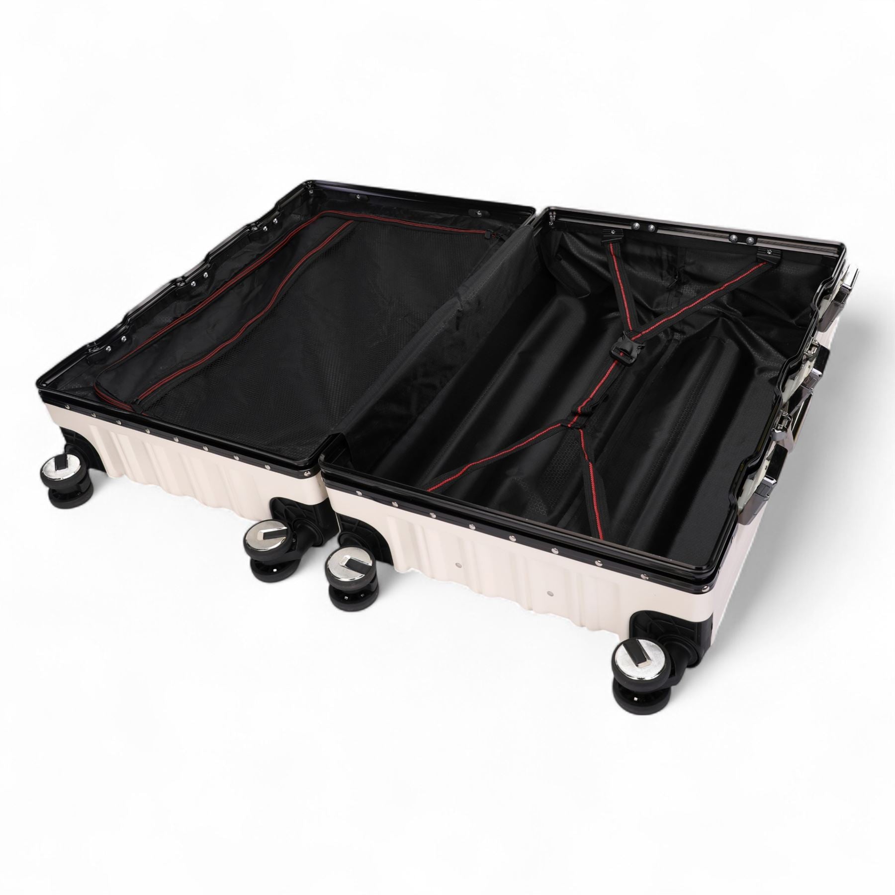 Robust Hard Shell Luggage 8 Wheel Suitcase Set