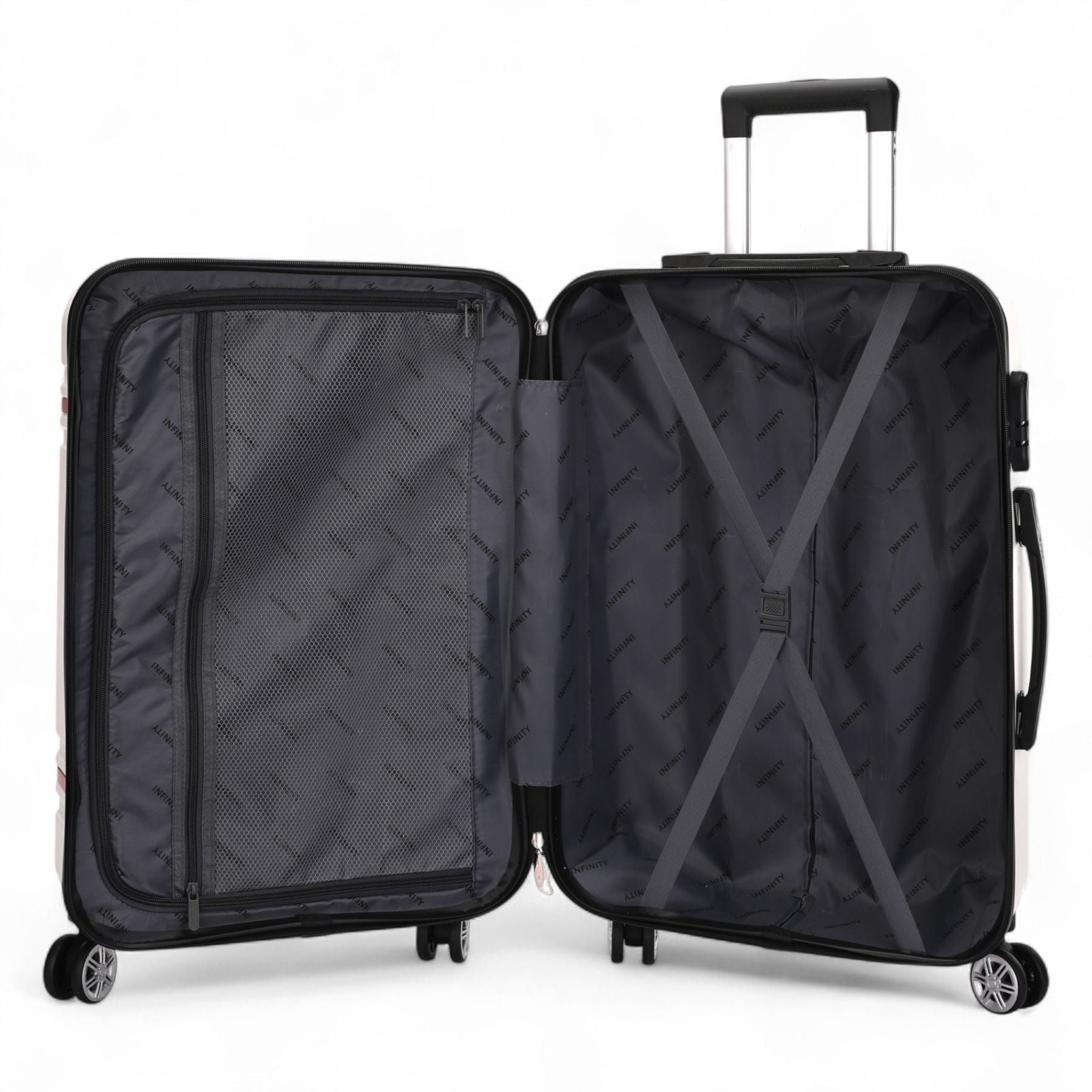 Hard Shell Modern 4-Wheel Luggage Suitcase Set