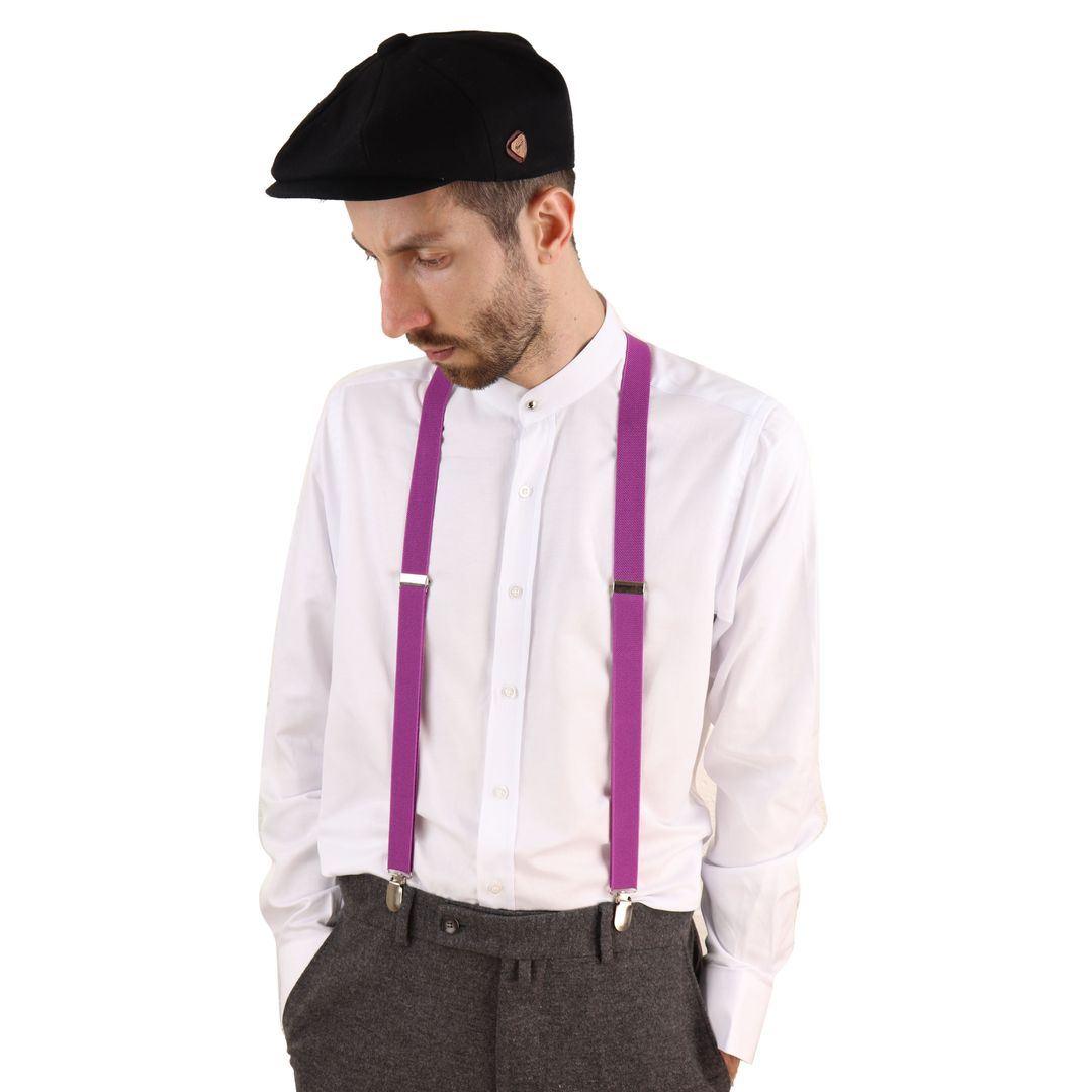 Mens Classic Retro Trouser Braces Suspenders 1920s Gatsby Peaky Blinders Colours - Knighthood Store