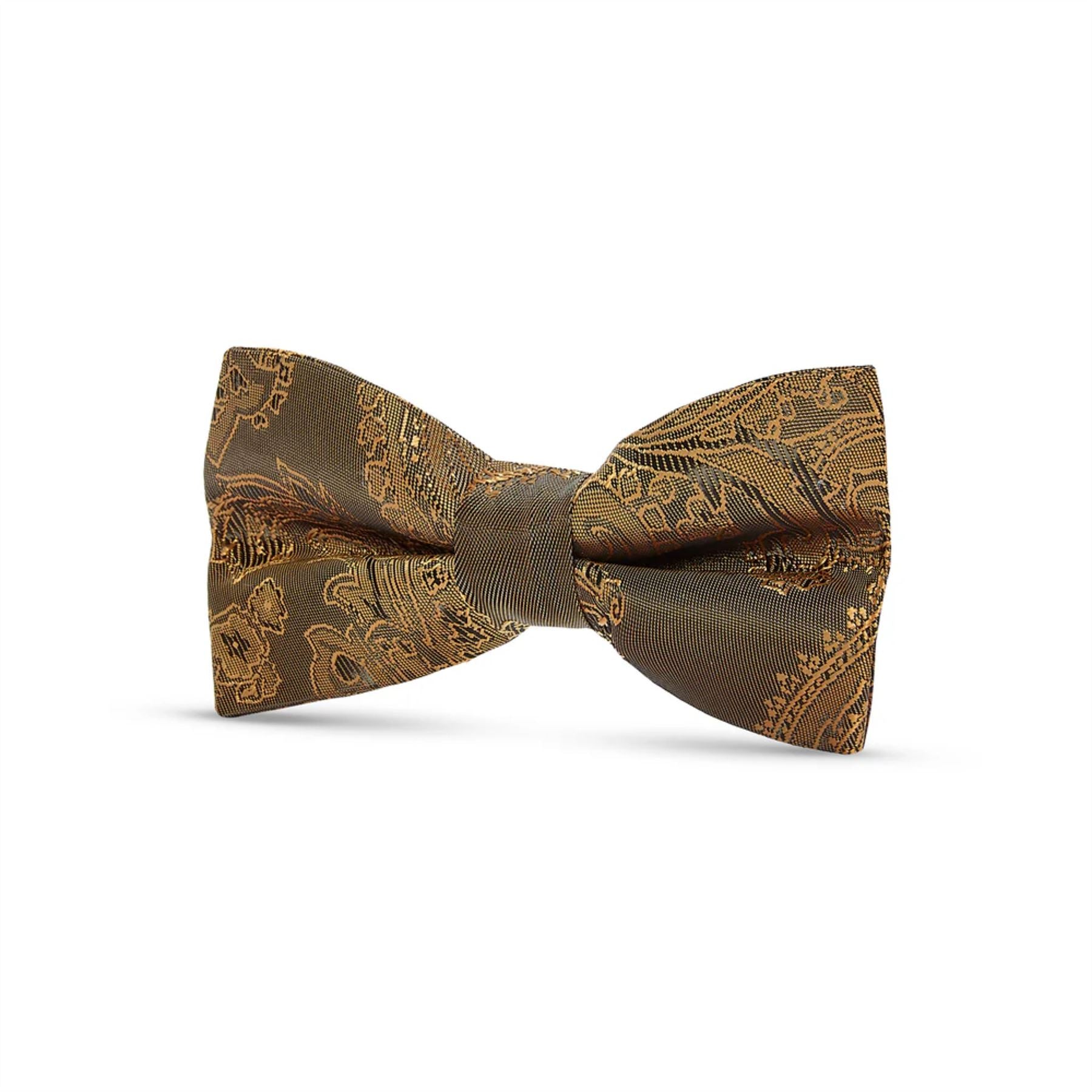 Boys Paisley Floral Satin Bow Tie