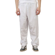 Men's White Comfort Thobe Trousers Pants Lounge Elasticated Zip Pockets Premium Quality