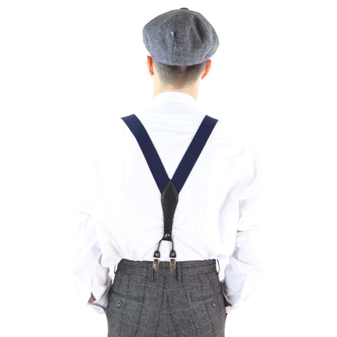 Mens Classic Vintage Retro Trouser Braces Suspenders 1920s Gatsby Blinders - Knighthood Store
