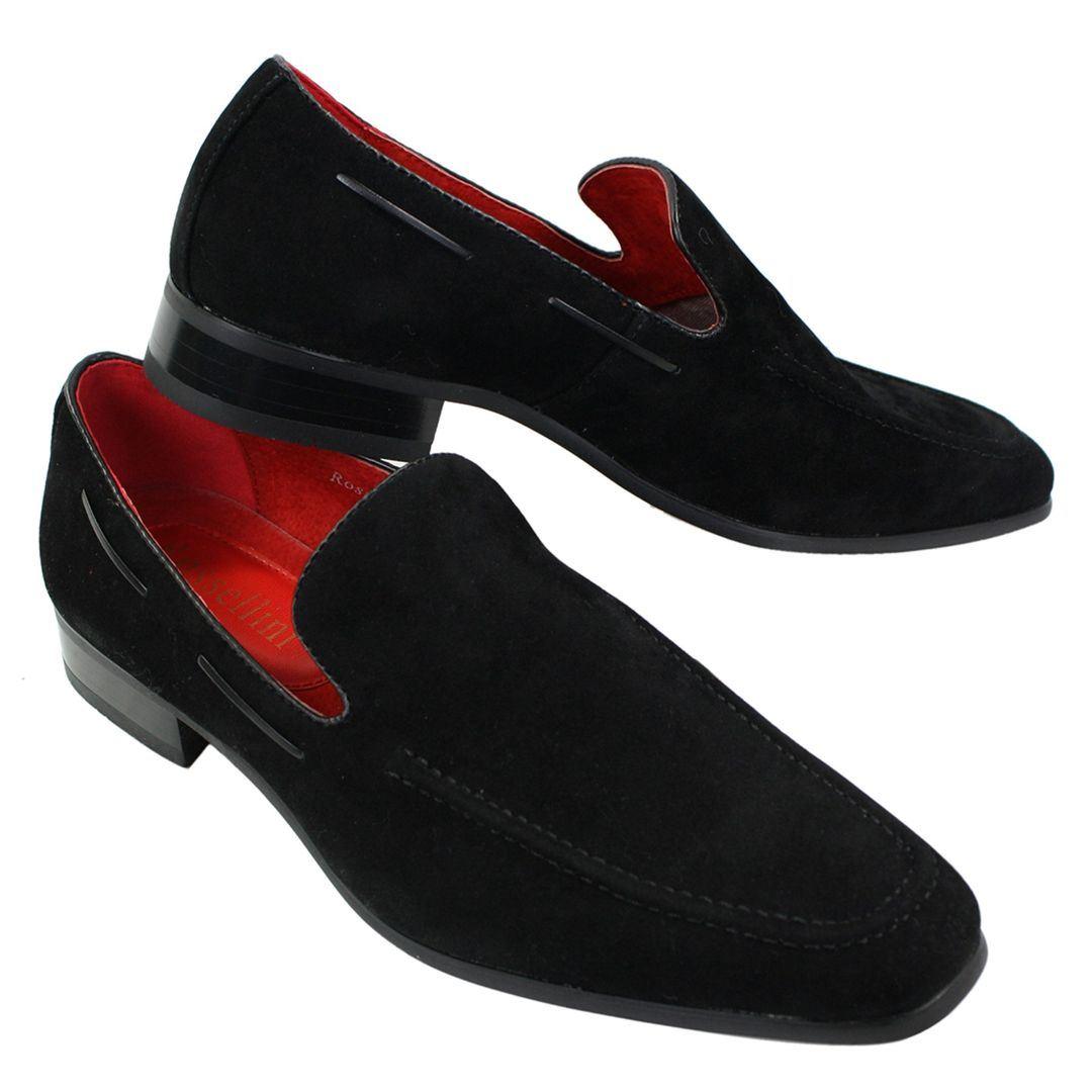 Mens Suede Slip On Loafers Driving Shoes Formal Smart Casual Leather Italian - Knighthood Store