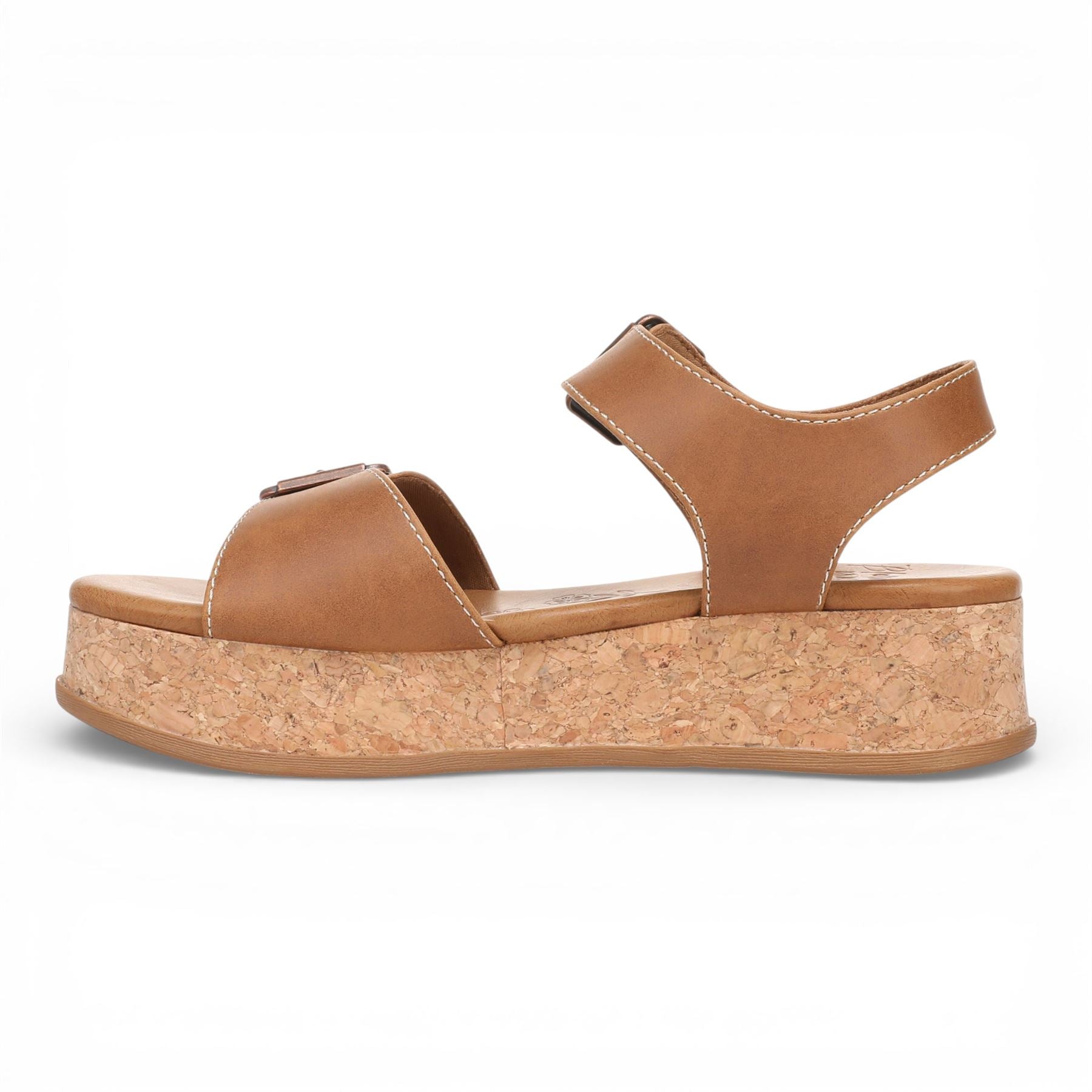 Magical - Women's Tan Faux Leather Platform Sandals