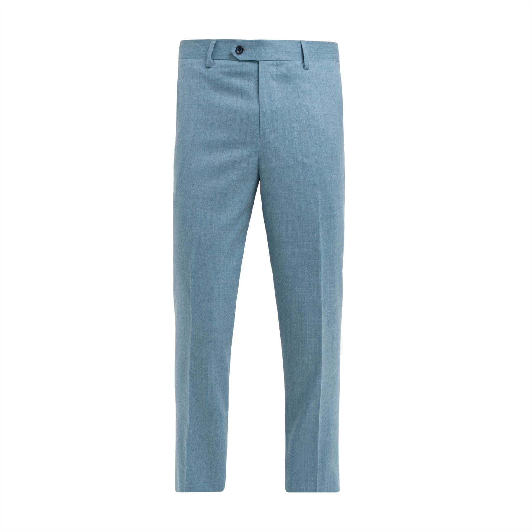 James - Men's Light Blue Textured Trousers