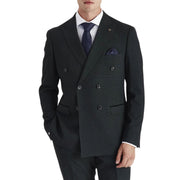 Regent - Men's Green Checked Double Breasted Blazer