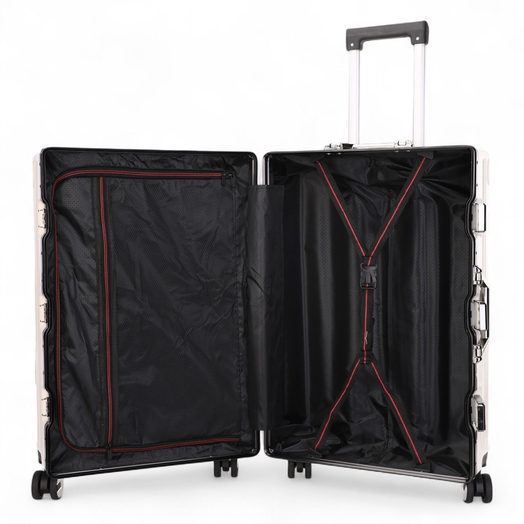 Robust Hard Shell Luggage 8 Wheel Suitcase Set