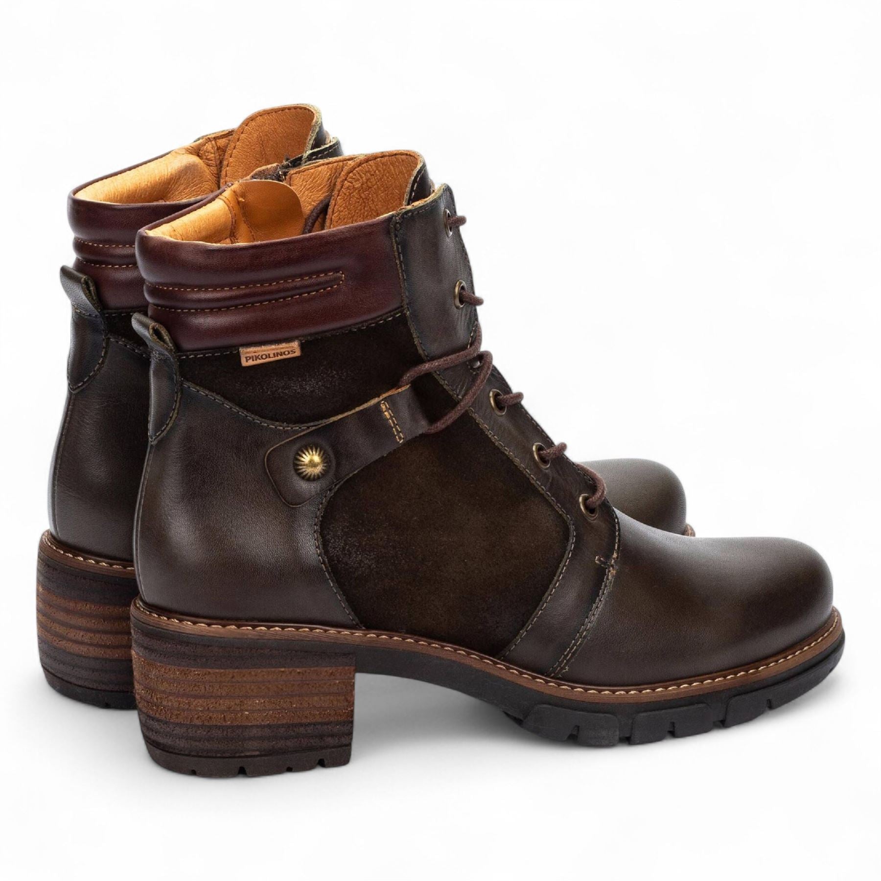 San Sebastia - Women's Forest Brown Leather Ankle Boots