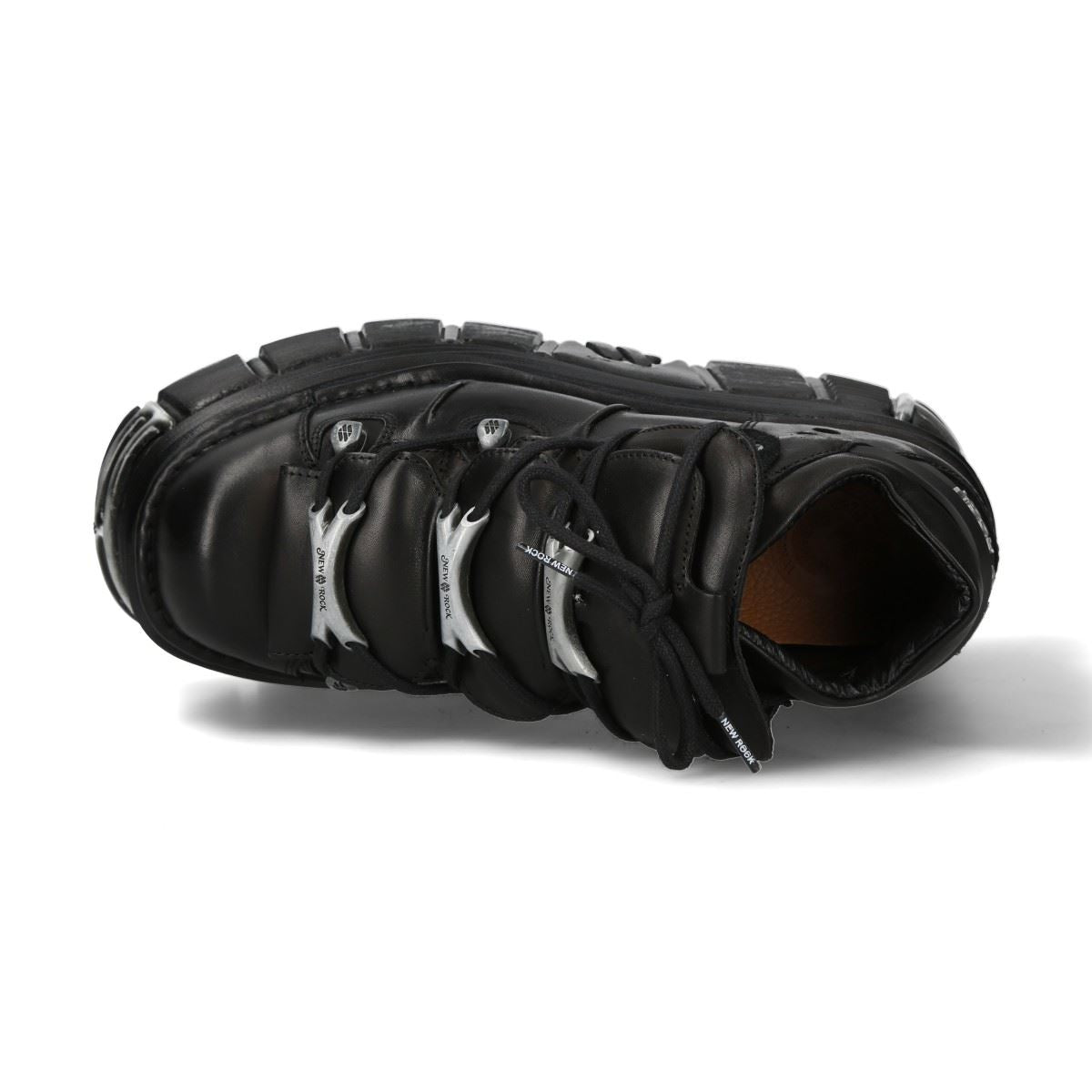 New Rock M-106-C181 Black Gothic Chunky Platform Ankle Boots