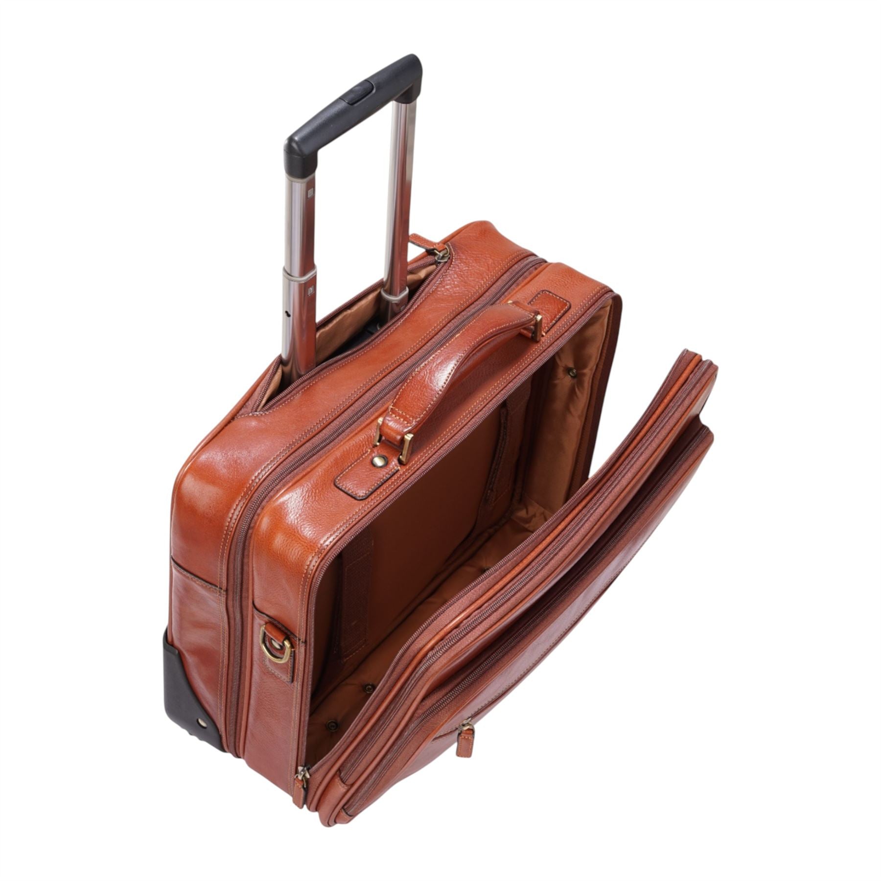 Nomad - Genuine Leather Wheeled Briefcase Trolley Case