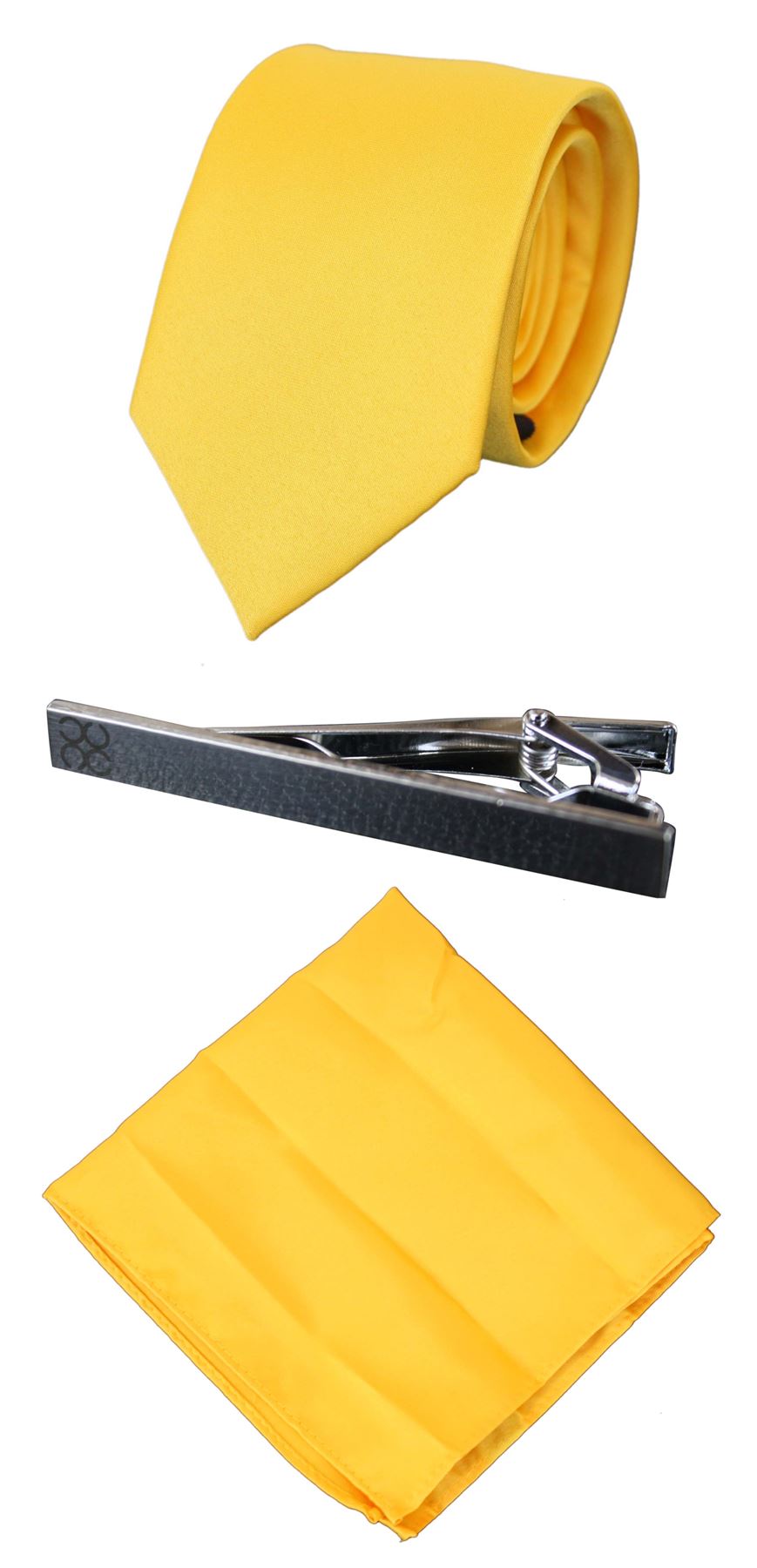 Mens Matching Satin Silk Tie Hanky Hankerchief & Tie Clip Polka Dot Wedding Prom Office