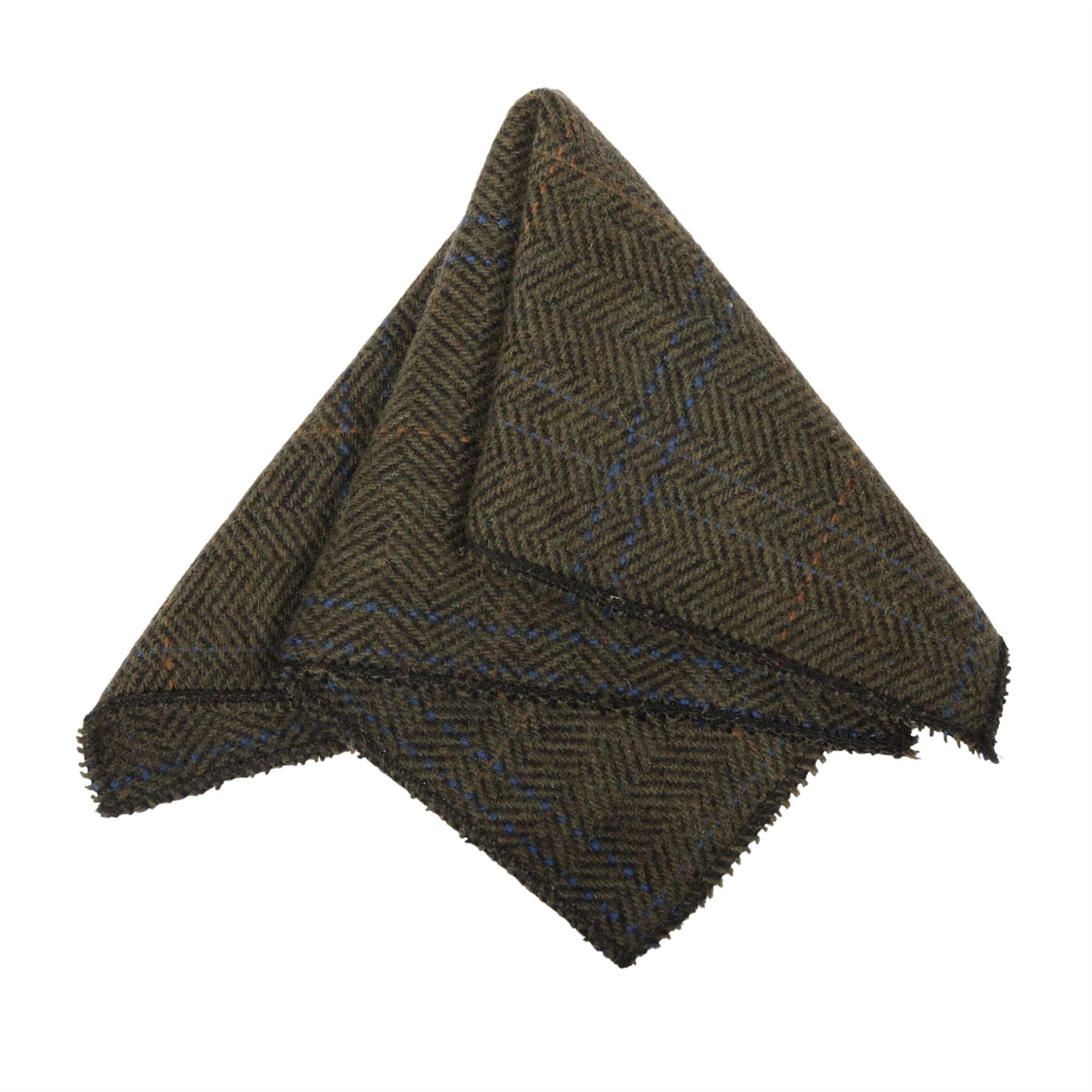 Men's Wool Blend Herringbone Plaid Tweed Tie