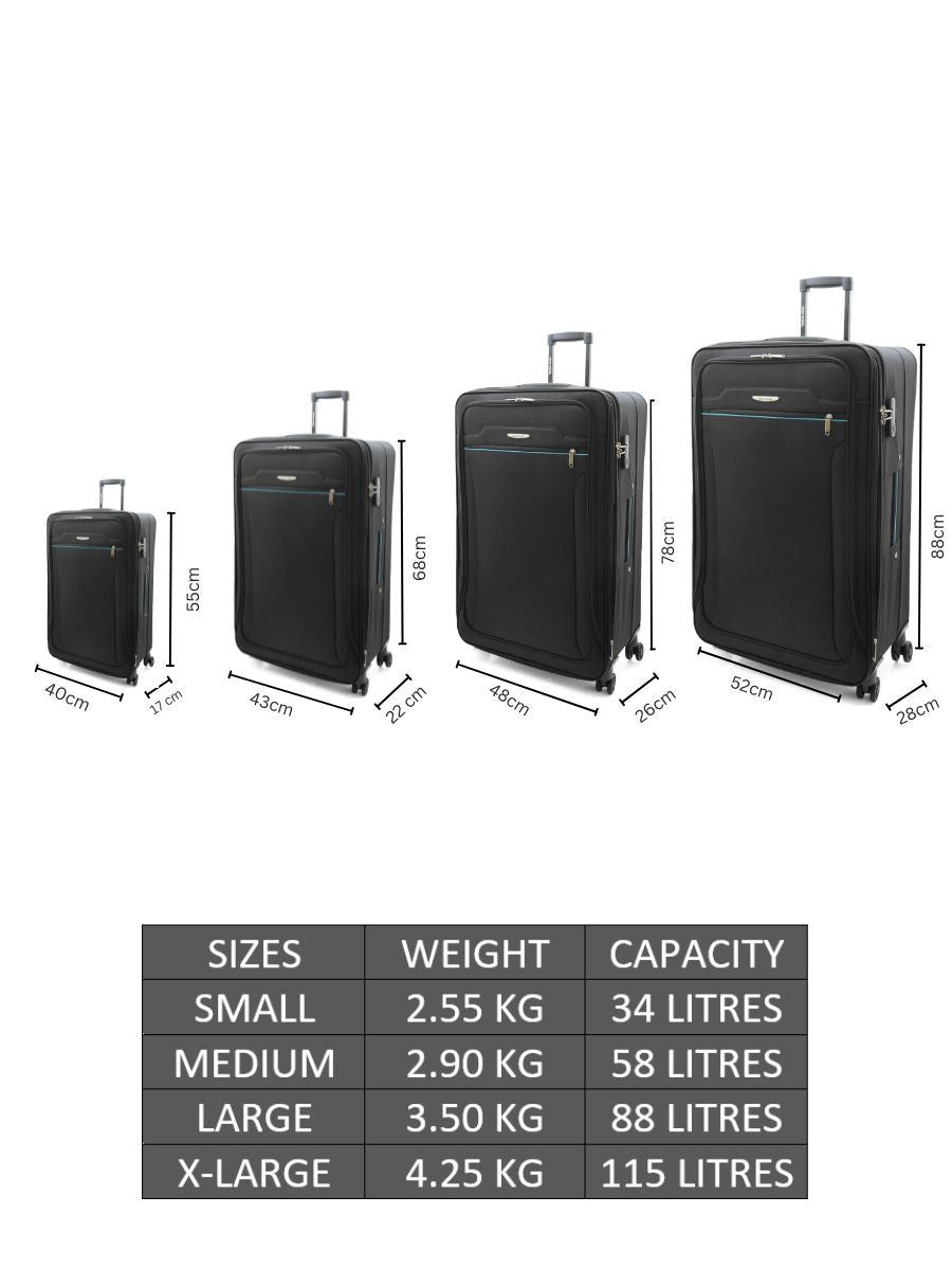 Lightweight Suitcase 4 Spinner Wheels Expandable Luggage