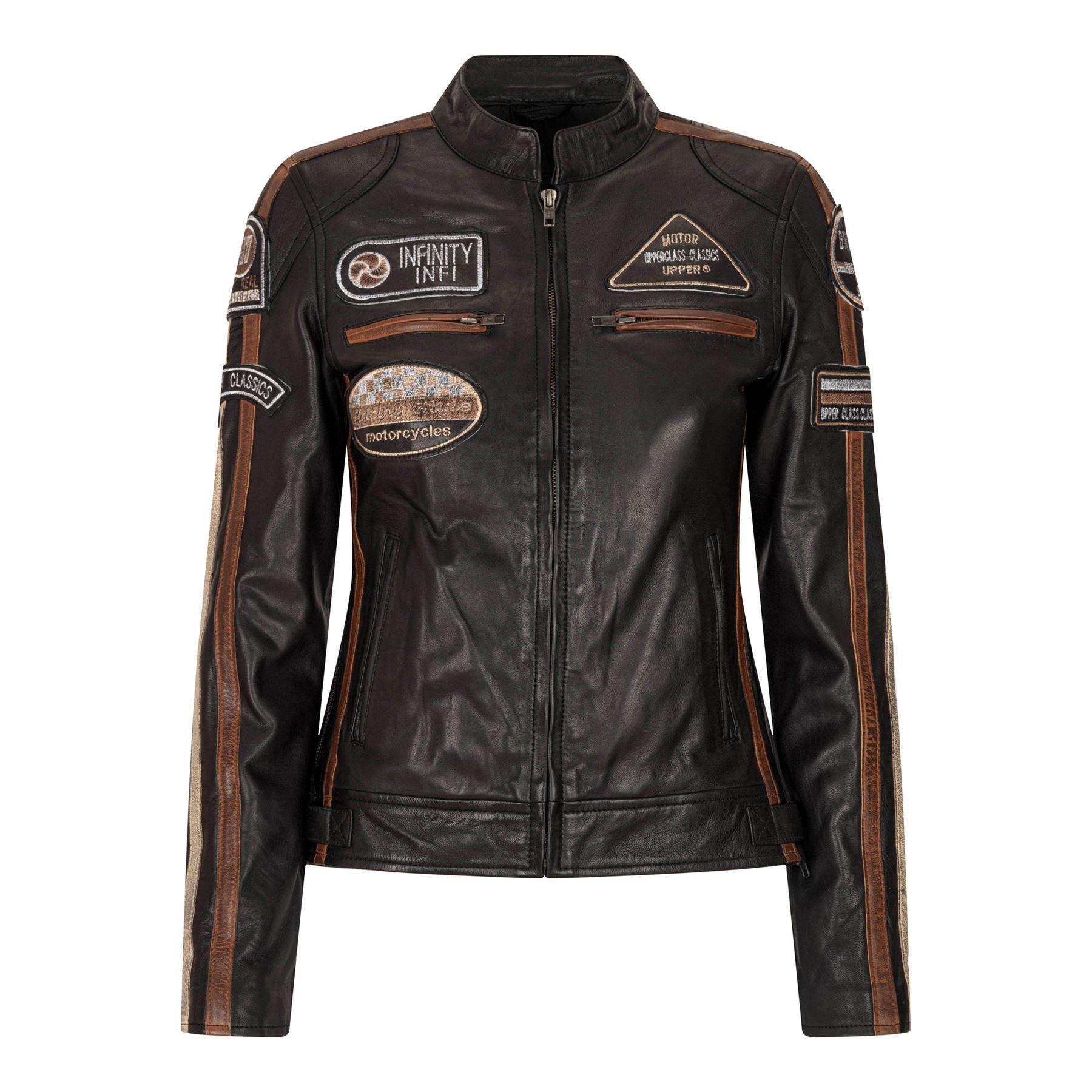 Women's Leather Motorcycle Biker Jacket - Knighthood Store