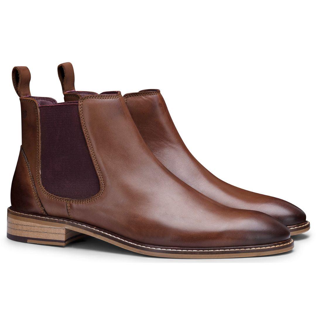 Mens Real Leather Chelsea Dealer Boots Slip On Smart Casual Retro VIntage Blinders Classic - Knighthood Store