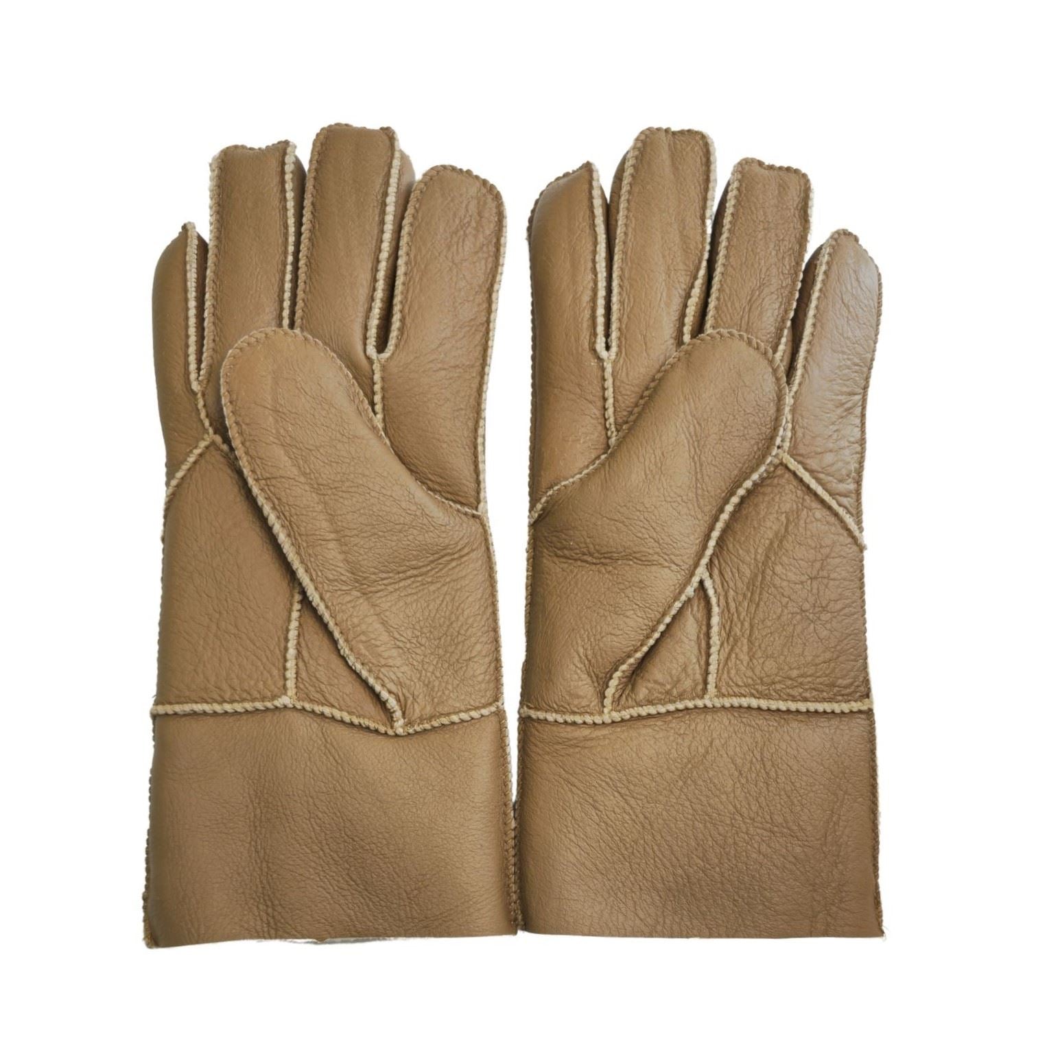 Unisex Napa Leather Wool Shearling Lined Gloves