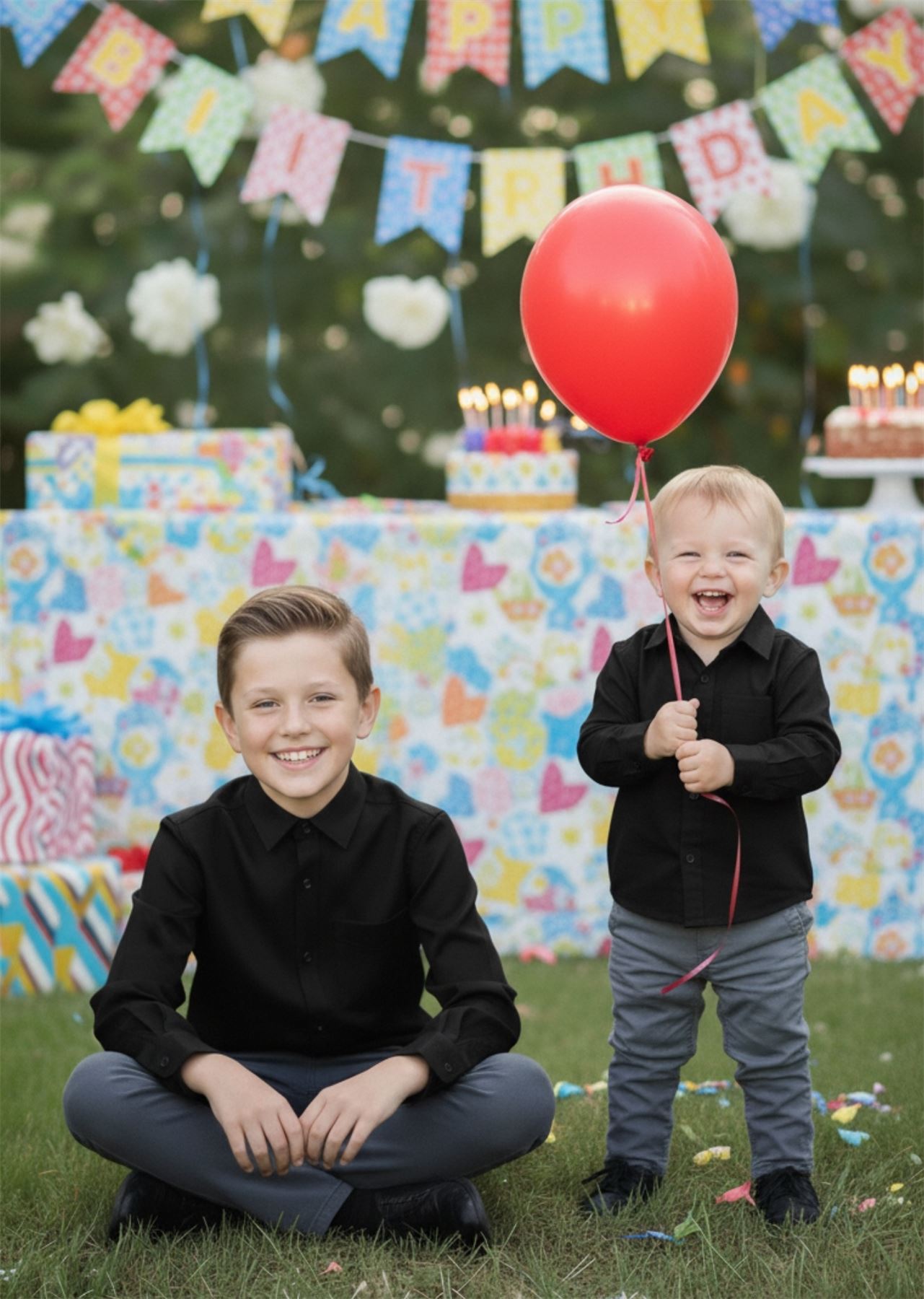 Boys Formal Long Sleeve Button-Down Collar Shirt