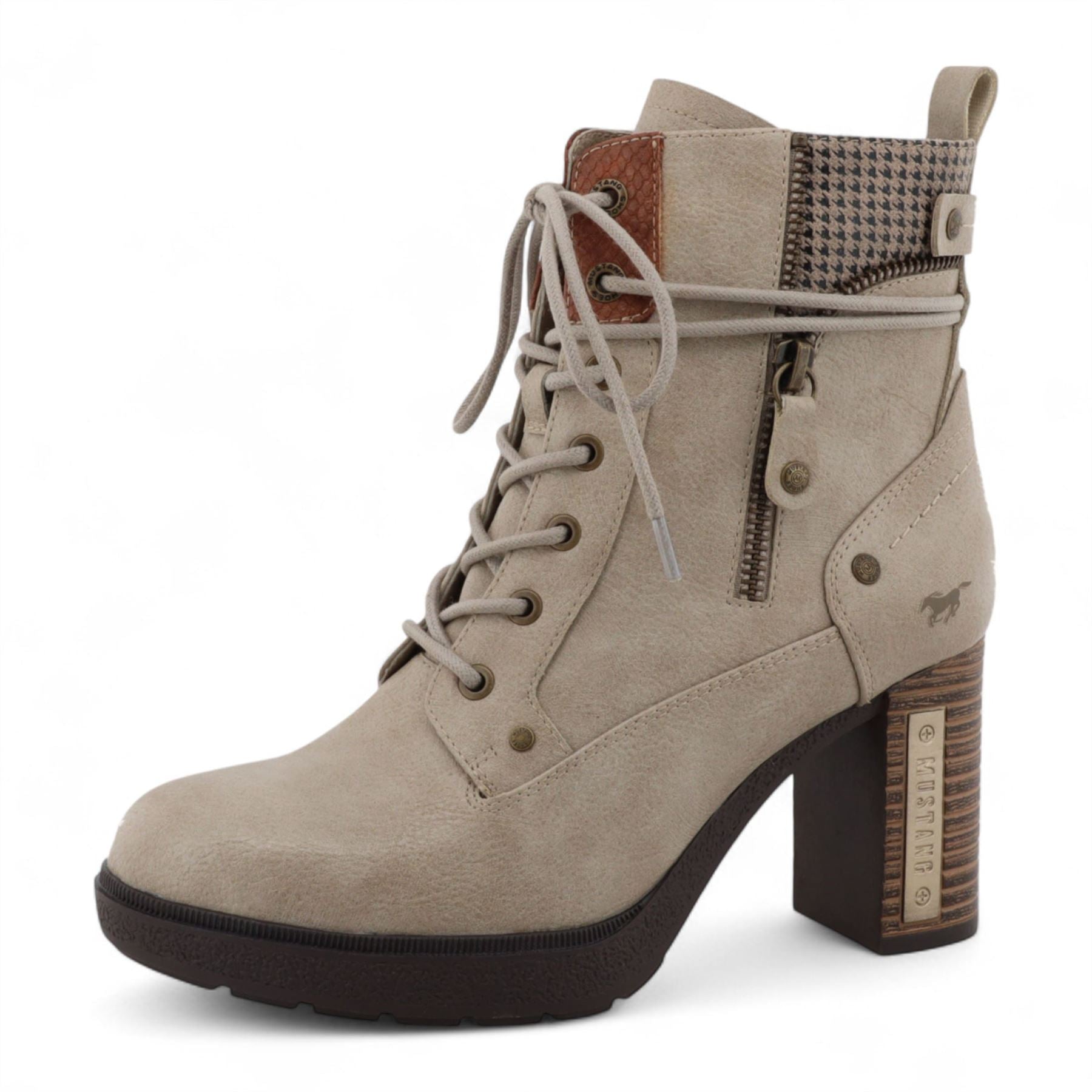 Women's Off-White High-Heeled Ankle Boots