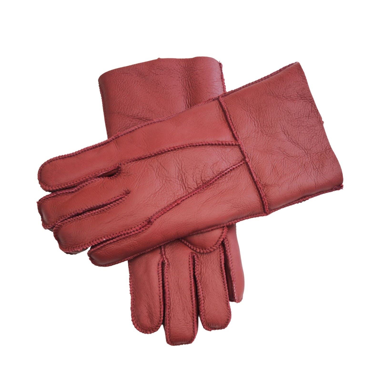 Unisex Napa Leather Wool Shearling Lined Gloves