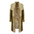 Womens Luxury Toscana 3/4 Coat Real Sheepskin Beaver Shearling Suede Jacket - Knighthood Store