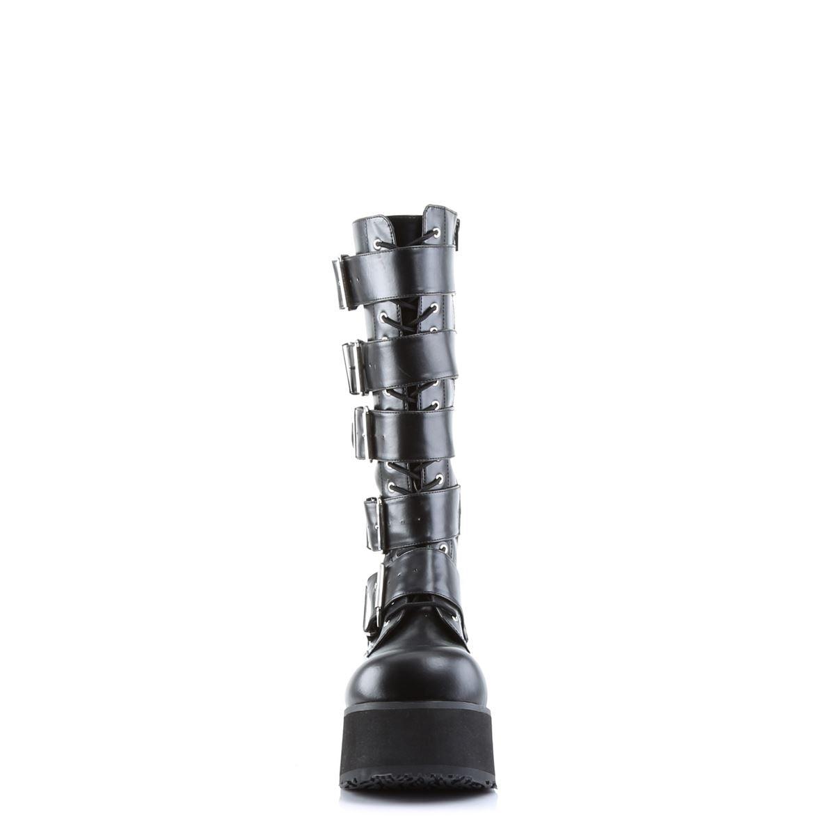 Wedge Knee High Boots Demonia TRASHVILLE 518 Boots Unisex Goth Punk EMO Platform - Knighthood Store