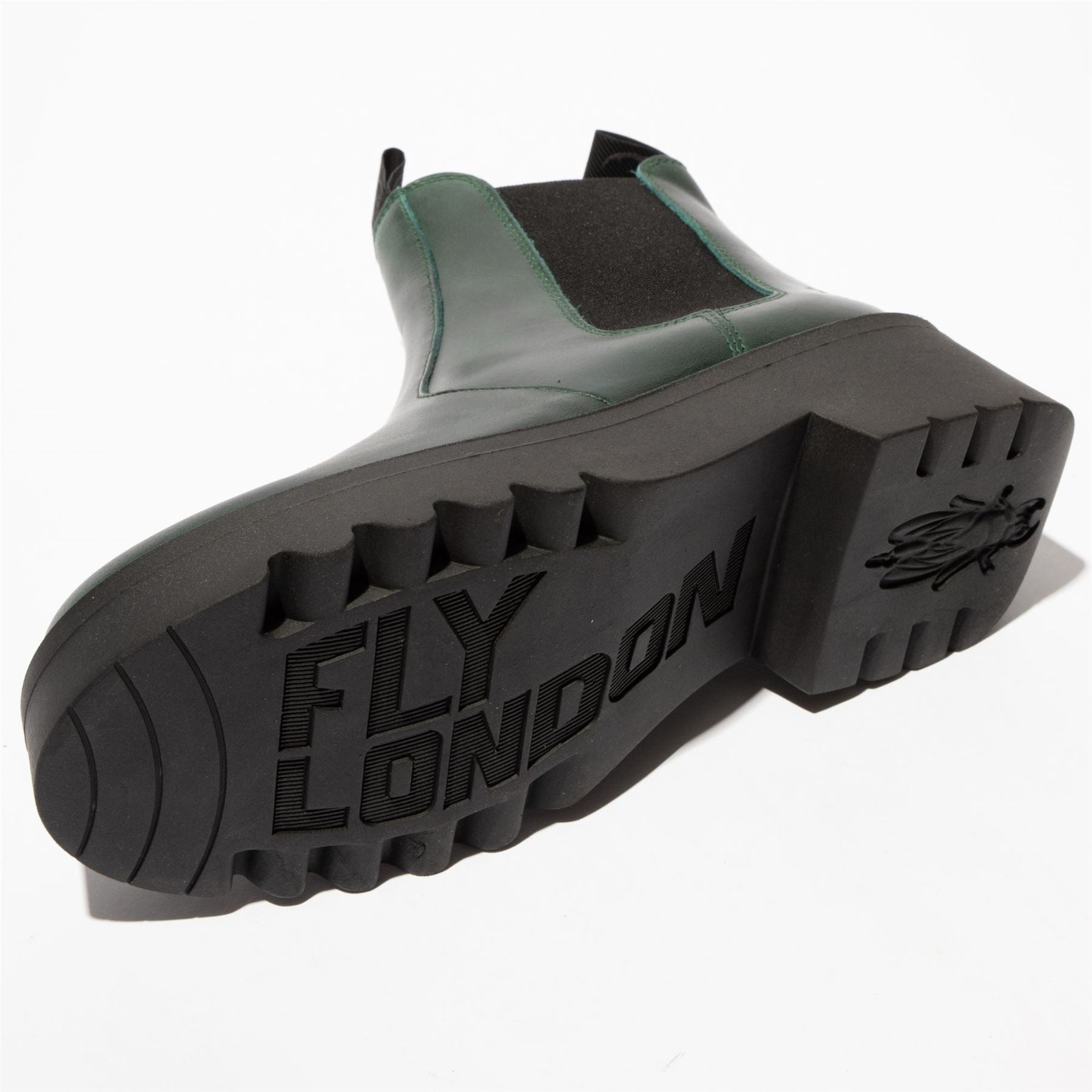 MEDI789FLY - Women's Wedge Heel Leather Chelsea Boots